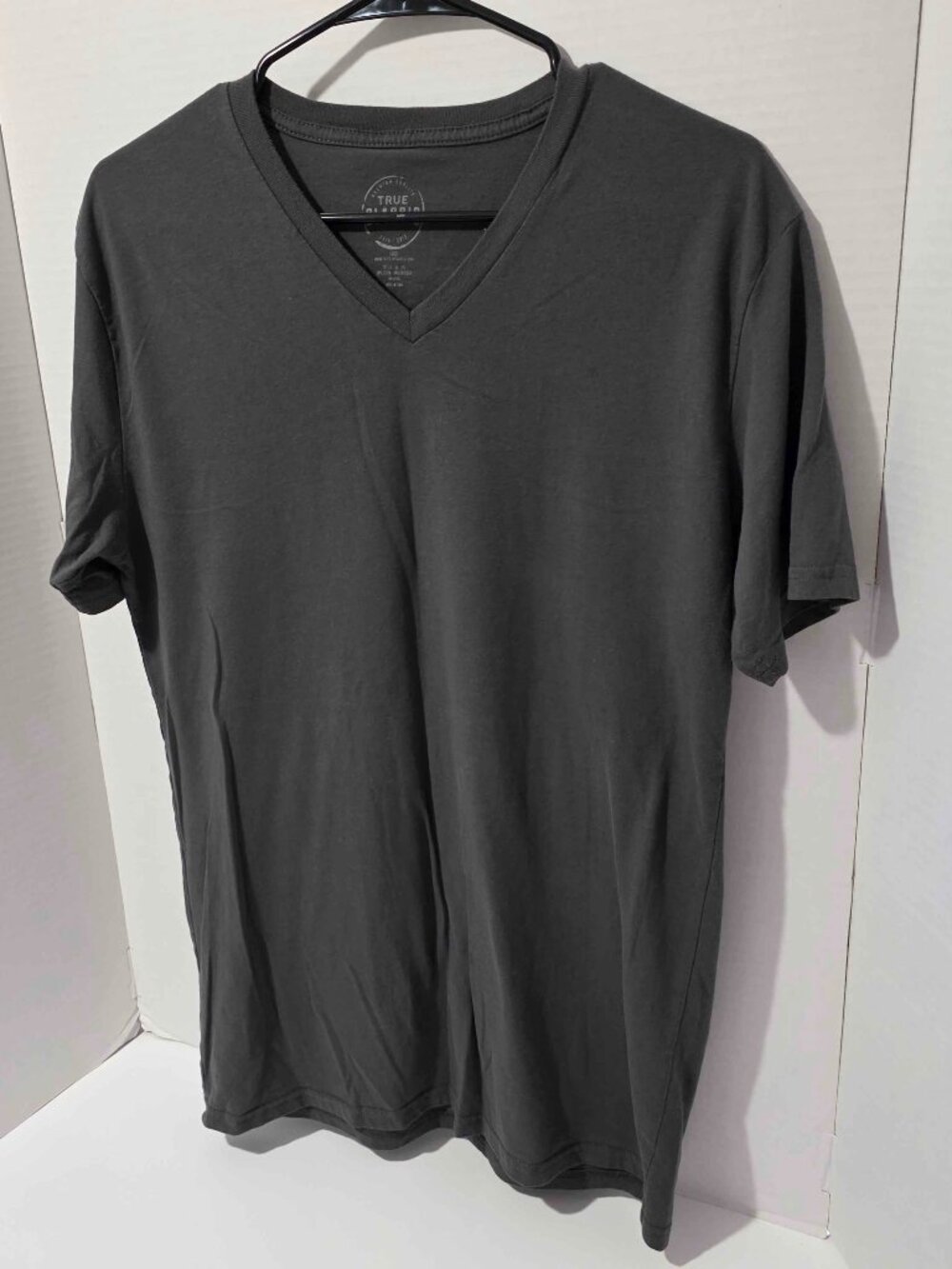 True Classic Men's T-Shirt Black Charcoal Size Large Premium Cotton Blend